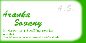 aranka sovany business card